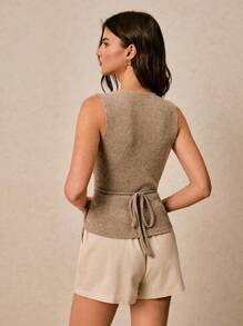 Poéselle Women's Casual Shell Decor Camisole Top - White - View 2