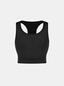 SHEIN 2pcs Tween Girls Slim Fit Casual Comfortable Trackpants Sets, Black - Black - View 6