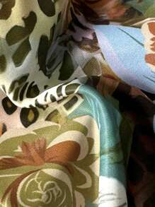 Elavelle 女士性感豹纹细肩带扭结高开叉比基尼泳装套装，沙滩装 - 彩色 - 查看 7