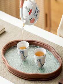 Zazumi صينية زجاجية تستخدم في المنزل أو المكتب أو غرفة الشاي لتجميع الفواكه والوجبات الخفيفة، أو كطاولة شاي جافة. يمكن استخدامها لأغراض متعددة حسب رغباتك الخاصة.