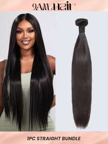 Straight Human Hair Bundles Natural Black Color 12-30 Inches Straight Hair Brazilian Weave Bundles Human Hair Extensions For Women 1 Bundle - SNatural - View 1
