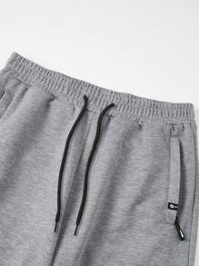 Manfinity Homme Men's Drawstring Waist Pocket Casual Loose Jogger Pants