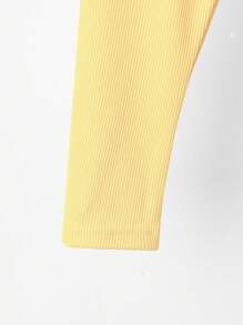 SHEIN Playful Pals 5pcs Baby Girls Multi-Piece Casual Simple Ribbed Leggings, Versatile & High Stretch, Spring/Autumn New Designs - Multicolor - View 5