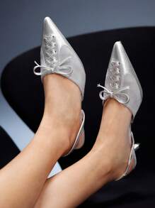 CUCCOO GRLICON Women's Y2K Punk Style High Heel Pumps, Suitable For Motorcycle, Cool Girl, Halloween, Christmas, Party Outfits - Silver - View 5
