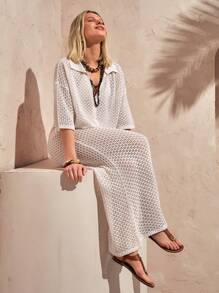 EURMUSE Boho Bohemia Women's Clothing Women Summer Clothes Women Shirt Blouse And Skirt Two Pieces Outfit Cover Up Vacation Seaside Holiday, Suitable For Everyday, Out Of The Street, Holiday And Other Occasions To Wear,For Summer Beach Vacation Beach Vacation Outfit Concert Outfit Women - White - View 3