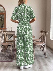 EMERY ROSE Mono informal con estampado total para mujer