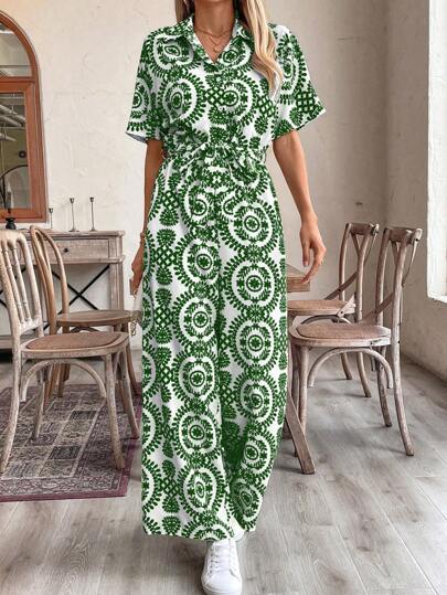 EMERY ROSE 女士休闲度假印花连体衣