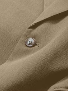 DAZY Men's Solid Khaki Suit Set, Spring Business Attire