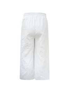 Manfinity Dauomo Men's Casual Drawstring Loose Fit Pants, Minimalist Style Suitable For Summer - White - View 2