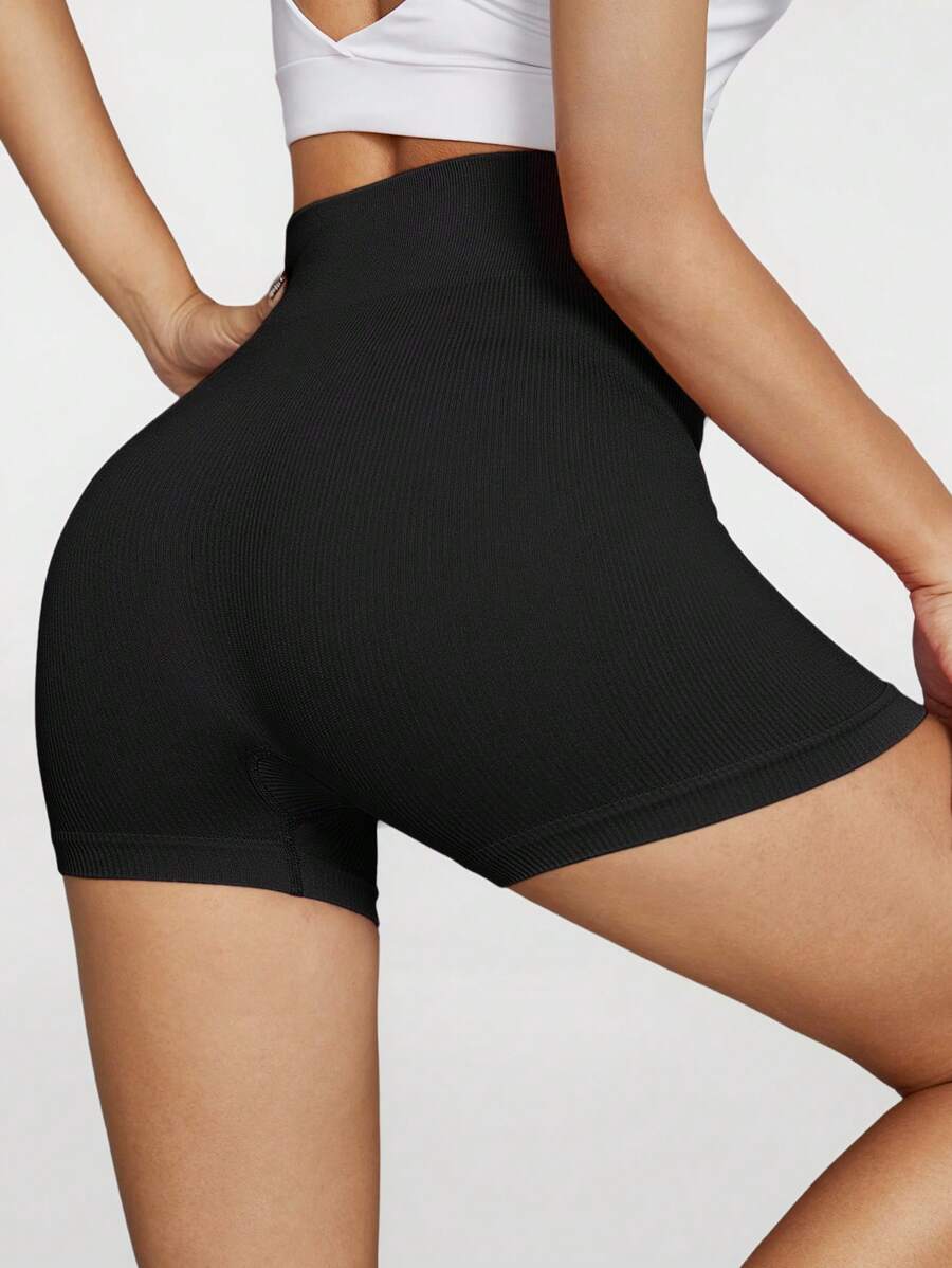 Easithlete Solid Tummy Control Sports ShortsWomen Sweat Short, Gym Short, Biker Short