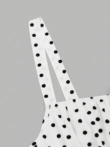 SHEIN Clasi Plus Size Elegant Polka Dot Print Slip Dress, Summer