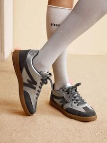 CUCCOO EASI Women's Retro Versatile Sports Shoes, Platform Thick Bottom Casual Fashion Sneakers, White