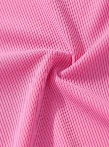 SHEIN Sparklyn 3 件套女童休闲短款盖袖连体裤 - 彩色 - 查看 8