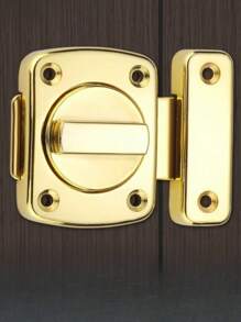 1 件防盗锌合金门锁闩，卫生间浴室左右通用门栓卧室门闩滑动栓闩锁，双面门五金，拉丝饰面情人节，房间装饰 - 金色 - 查看 8