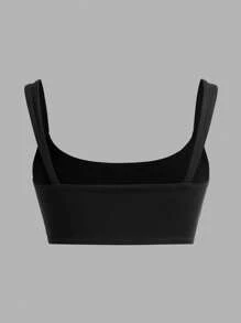SHEIN EZwear Set de 3 tops deportivos de mujer con cuello cuadrado, espalda descubierta y sexy, apropiados para el verano - Multicolor - Ver 5