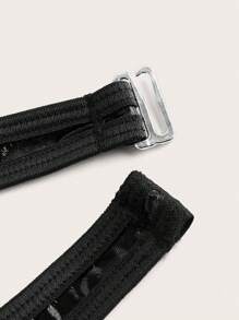 سلسلة موسيقى المهرجان المثيرة للنساء صدرية مكشوفة متوهجة بُكِّره عميقة - الأسود - مشاهدة 3