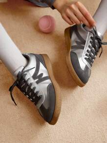 CUCCOO EASI Women's Retro Versatile Sports Shoes, Platform Thick Bottom Casual Fashion Sneakers, White