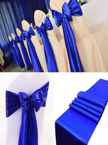 10pcs Satin Chair Sash Decoration Bowknot Ribbons , Chair Ribbon Ties Back Sash For Wedding ,Party,Events, Ceremony ,Graduation,Birthday,Reception Events Home Kitchen Decor,Wedding Decor(Multiple Colors Available)