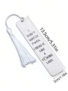 1 件不锈钢书签，适合女性书迷书呆子书签，带流苏，适合生日圣诞节礼物女性朋友闺蜜她的辣读者书虫阅读礼物读书俱乐部礼物返校