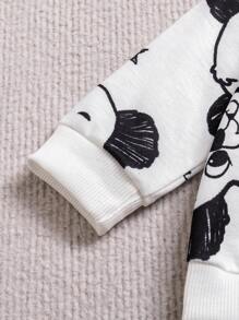 SHEIN Playful Pals Completo con stampa di animali carino per neonato maschio, adatto per uso quotidiano e uscite, ideale come regalo per neonato