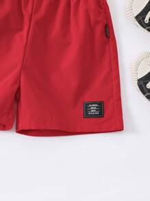 SHEIN Summer,Holiday,TravelerYoung Boys' Solid Color Simple Fashionable Shorts, Suitable For Summer - Multicolor - View 6