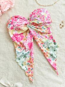 Elamini 女士粉色和绿色碎花扭纹前交叉后短款上衣，下摆不对称，适合度假、休闲、日常穿着、甜美优雅的下午茶、春夏季