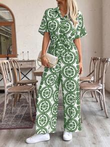 EMERY ROSE Mono informal con estampado total para mujer