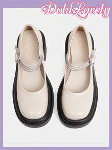 Dola Lovely 女士日常穿着厚底时尚平底便鞋 - 杏色 - 查看 5