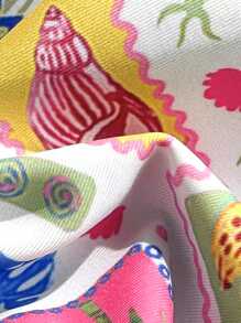 Soleia 2 件女式孔雀蓝针织卢勒克斯 V 领贝壳链系带沙滩比基尼套装