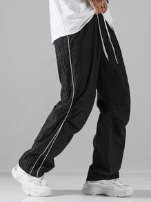 Manfinity Hypemode Men's Casual Minimalist Pants, Suitable For Summer Streetwear Men Pants Street Wear Pants Pants For Men Baggy Men Track Pants, Back To School