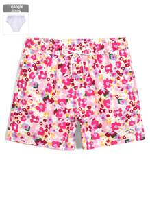 Manfinity Swimmode Men's Ditsy Floral Beach Shorts, Casual Resort Wear - Pink - View 3