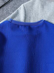 2pcs/Set Boys Crown & Letter Print Plain Texture Round Neck Short Sleeve T-Shirt & Shorts Set, 3-Piece Outfit, Suitable For Summer, School, Campus, College - Multicolor - View 6