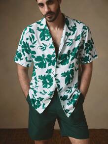 Manfinity VCAY 2pcs/Set Men's Color Block Casual Woven Shirt Suit, Suitable For Summer - Multicolor - View 2