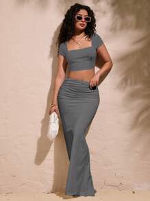 Opulessa Ropa de mujer para el verano, vacaciones. Falda larga sexy para fiesta, cena formal o evento. Prendas para otoño e invierno