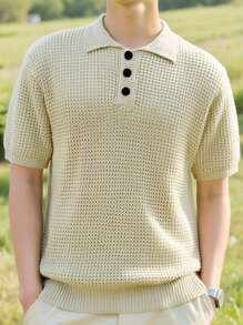 Manfinity CasualKnits Stickad tröja för män, enkla moderiktiga vardagskläder - Multifärgad - Visa 3