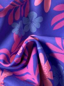 Elavelle Springbreak 女士随机银色印花细肩带扭结高开叉性感比基尼套装 夏季 - 彩色 - 查看 7