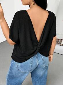 SHEIN Essnce Blusas casuales para mujer talla grande, blusas sin espalda, atuendos para salidas de verano, atuendos para fiestas en la calle de la luna, atuendos para conciertos country, blusas de verano lindas para salir, blusas de verano para mujer, atuendos para conciertos country, atuendos para fiestas rave