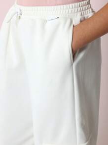 SUMWON Pantalones jogger deportivos con diseño de rayas rosas y logotipo NY, cómodos, con puños elásticos, bolsillos tipo cargo, ropa de calle casual para entrenamiento deportivo, para otoño e invierno - Beis - Ver 7