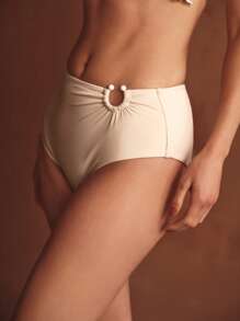 MOTF PREMIUM RING DETAIL BIKINI BOTTOM - Beige - View 5