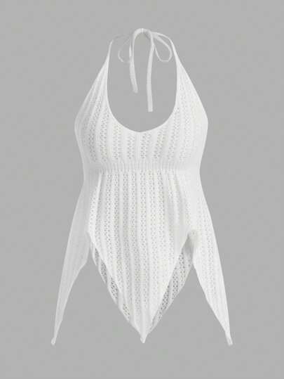 Solid Halter Knit Top