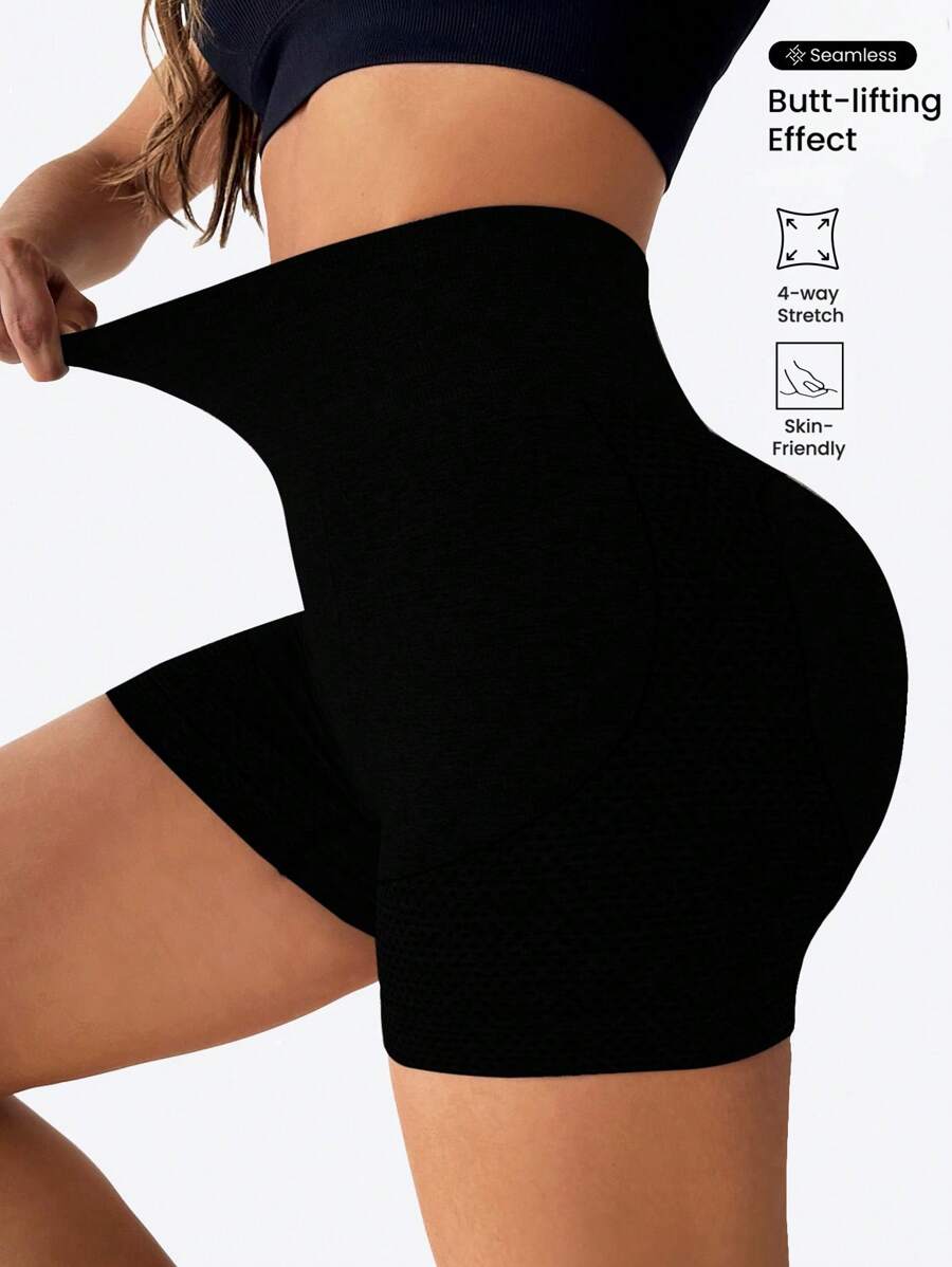 Easithlete 宽腰带运动短裤弹力短裤女士运动短裤、健身短裤、骑行短裤