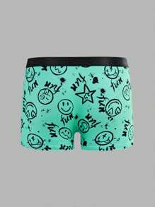 SHEIN 5pcs/Pack Tween Boys Cartoon Graphic Elastic Waist Comfy Briefs