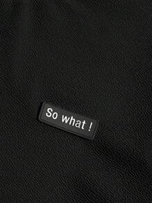 Manfinity BRENVOR 2 Pieces Men Casual Knit Side Tape Patchwork Fitted Crew Neck Tee & Drawstring Waist Jogger Pants Set Summer Outfit, Suitable For Daily Wear - Black and White - View 5