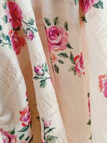 SHEIN WYWH Áo cánh tay loe cổ gà mùa xuân cỡ lớn cho nữ - Nhiều màu - Xem 7