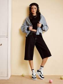 CUCCOO EASI Women's Fashionable Versatile Thick Sole Lace-Up Platform Casual Sneakers, Water-Resistant, Suitable For Students, Spring & Autumn Tainers - Black - View 10