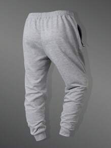 Manfinity Homme Men's Drawstring Waist Pocket Casual Loose Jogger Pants