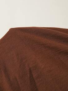 Easelle Women Dresses Backless Simpul Memutar Plain Seksi - Coklat - View 9