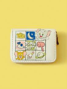 TOM & JERRY X SHEIN 1pc Cartoon Mouse Pattern Fashion Small Wallet - Multicolor - View 3