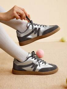 CUCCOO EASI Women's Retro Versatile Sports Shoes, Platform Thick Bottom Casual Fashion Sneakers, White