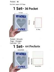 SHEIN Álbum de fotos vintage con forma de corazón mini, libro de almacenamiento de tarjetas postales, regalo de fan de ídolo de K-pop